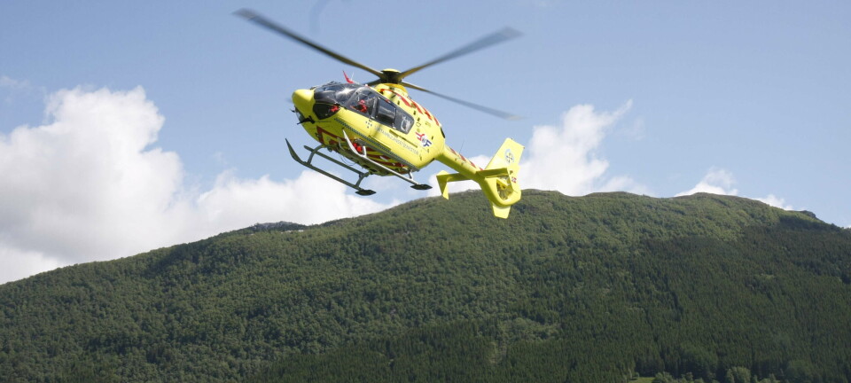 Henta i luftambulanse etter arbeidsulukke