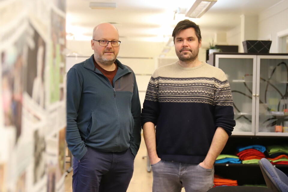 Redaktør Morten Nygård (t.v.) og dagleg leiar Jarle Håvik håpar omlegginga skal gå knirkefritt for både lesarar og tilsette.